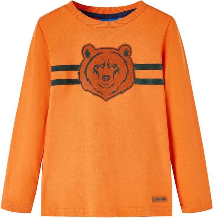 VidaXL Kinder-Langarmshirt Dunkelorange 104,Material: 100 (104)