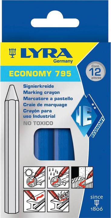 Produktbild Fortis Signierkreide, blau (Blau, 12 x)