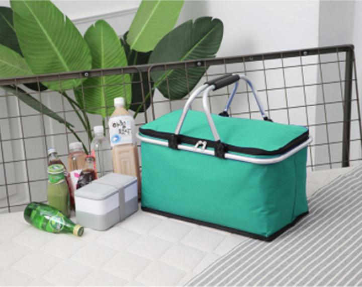 Produktbild Mojawo Shopper Einkaufskorb faltbar mit Aluminiumgestänge und Extrafach