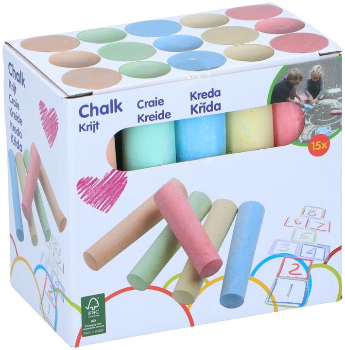 Topbright Toys Chalk 10,5x2,5x2,2cm 15pcs CSF