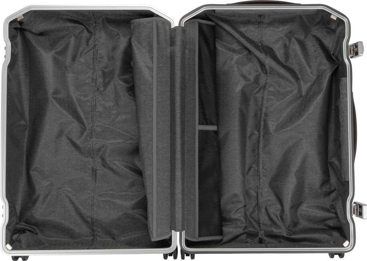 Actual product image Piquadro PQ-Light - Ultra Slim Large Hard Shell Trolley Black/Leather (67 l, L (90 - 115l))