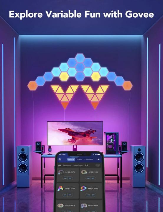 Immagine prodotto Govee Pannelli luminosi Glide Hexa (458 lm)