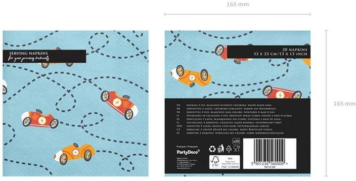 Produktbild Partydeco Papierservietten (12 x, 33 x 33 cm)