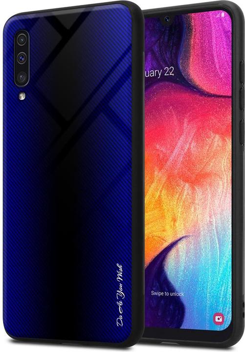 Productafbeelding Cadorabo TPU gestreepte glasplaat (Samsung Galaxy A50, Samsung Galaxy A30)