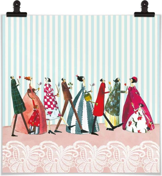 Produktbild Trenddeko Leffler - Familienbesuch (100 x 100 cm)