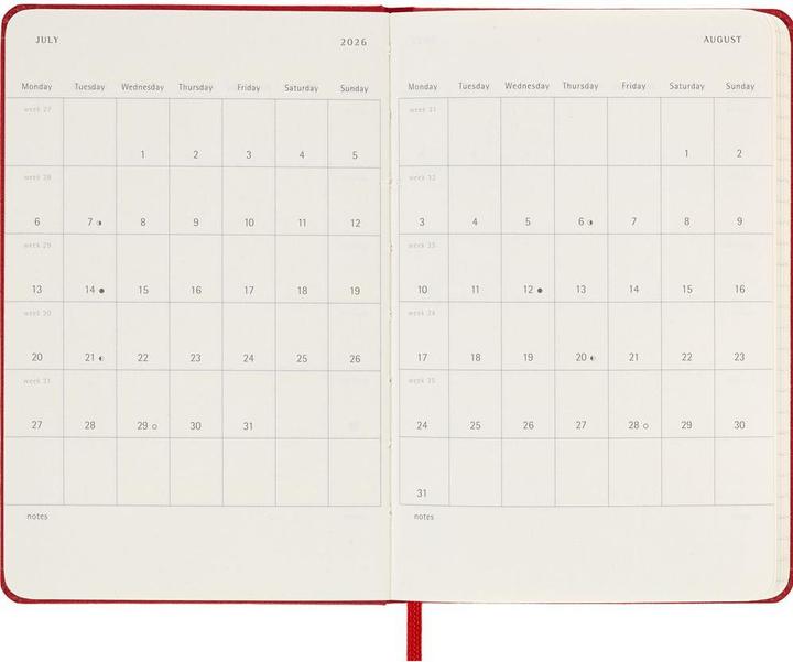 Immagine prodotto Moleskine Agende scolastiche Hard Cover Weekly Notebook (9 x 14 cm, Inglese)