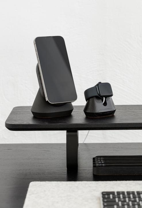 Actual product image Oakywood Magnetic Charging Apple Watch Stand - docking station for Apple Watch - color Black -