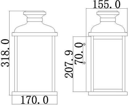 Produktbild Elstead Lighting Pediment Aussen-Wandleuchte E14 2-fach 32cm Dunkel gealtertes Kupfer IP44 (E14)