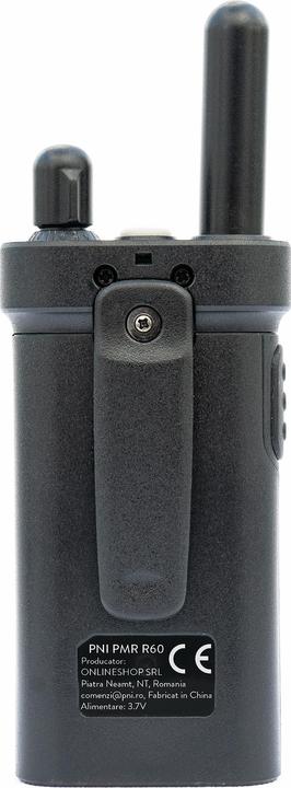 Produktbild PNI Tragbares Radio PMR R60 446 MHz, 0,5 W, 16 programmierbare Kanäle, 16 PMR- und 50 CTCSS- und 104 (0.00 km)