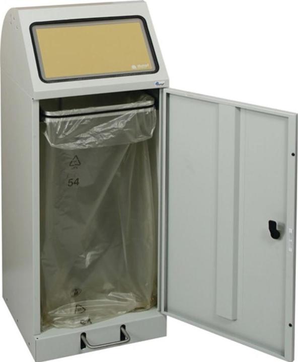 Actual product image Recyclable waste collector 70 l H1000xW400xD380mm light grey, RAL 7035 with bin liner holder, with (70 l)