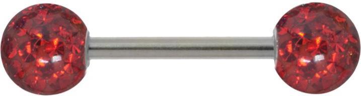 Bijouteria Zungenpiercing (Kristall, Epoxiharz, Chirurgenstahl 316L)