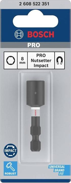 Actual product image Bosch Professional Zubehör PRO Impact socket spanner, 8 x 50 mm (8 mm)