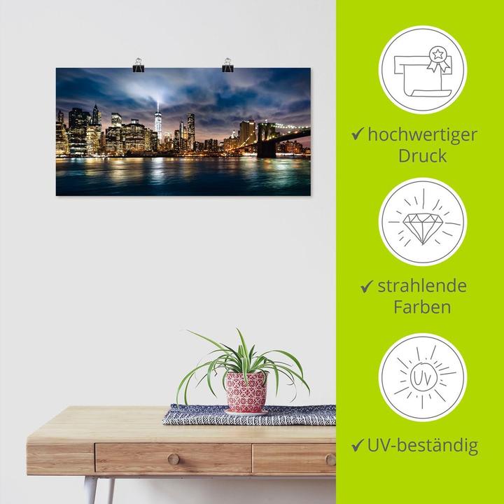 Actual product image Artland Sunrise over Manhattan T0WB (100 x 50 cm)