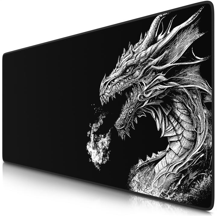 Titanwolf Tapis de souris gaming, 900 x 400mm XXL Speed Gaming Mouse Mat, Mousepad Extra Large Surface, Black (XXL)