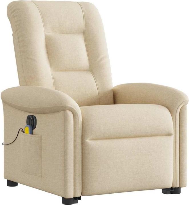Immagine prodotto VidaXL Poltrona massaggiante elettrica con ausilio stand-up in tessuto crema