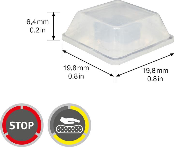 Image du produit Tampons de protection 19.8x19.8 mm 4 pcs.