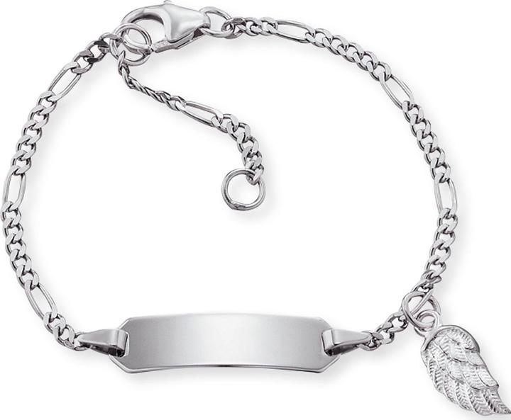 Herzengel Armband Flügel (14 cm, 925er Silber rhodiniert)