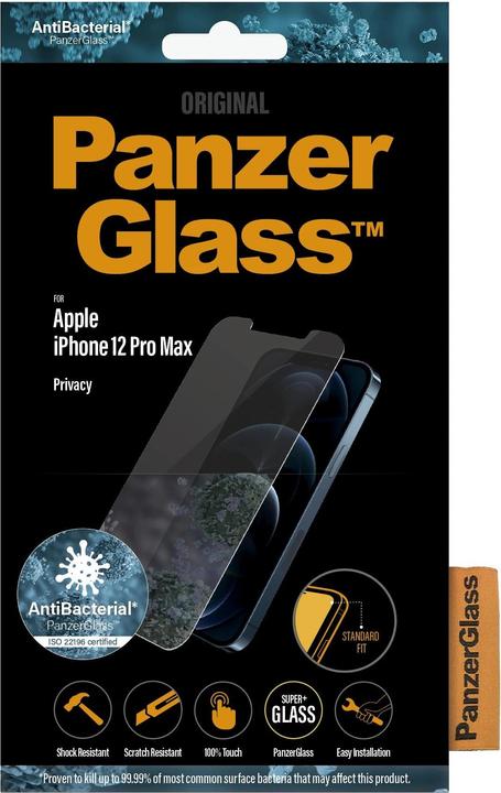 Actual product image PanzerGlass Screen Protector Privacy (1 Piece, Apple iPhone 12 Pro Max)