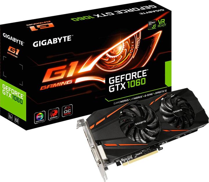 Gigabyte GeForce GTX 1060 G1 GAMING 3G (3 GB)