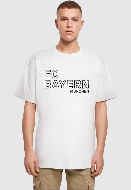 Actual product image FC Bayern München Logo Vertical Heavy Oversized Tee - 115359 (M)
