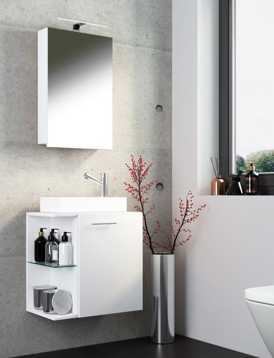 Produktbild VCM 3 tlg. Gäste WC Waschplatz Waschtisch Hausa Spiegelschrank