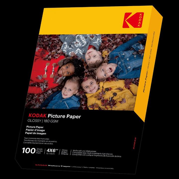 Produktbild Kodak 180gsm 9.1mil Glossy 4/6x100 (180 g/m², 10 x 15 cm, 100 x)