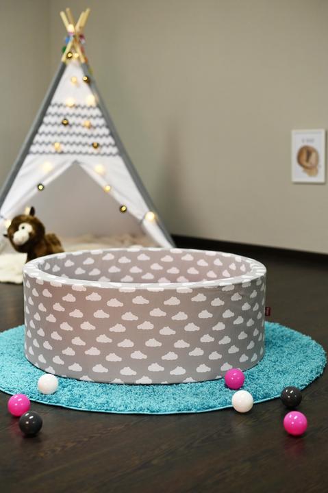 Immagine prodotto Knorrtoys Bällebad soft - "Grey white clouds" - 300 balls creme/grey/rose (ca. 6cm Durchmesser)