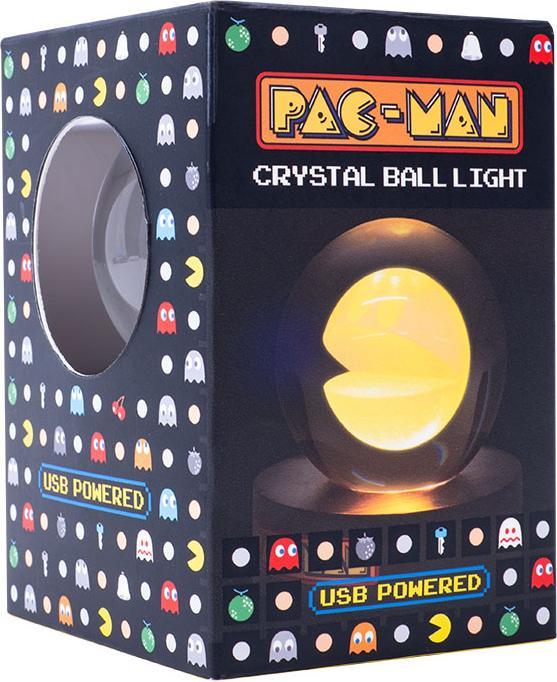 Image du produit Fizz Creations Lumière de boule de cristal PAC-Man. Lampe de bureau de jeu rétro. Alimentée par USB. Arcade Gamin