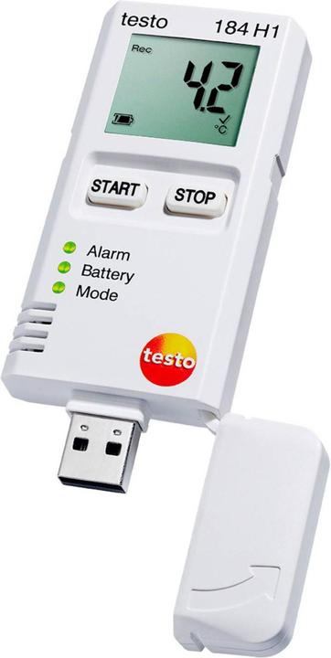 Produktbild Testo 184 H1 - Datenlogger Luftfeuchtigkeit und Temperatur für Transportüberwachung (Thermometer)