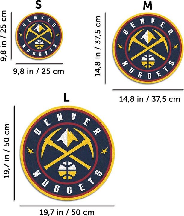 Produktbild Iconic NBA - Denver Nuggets - Logo - Holz Puzzle Grösse L (500 Teile) (500 Teile)