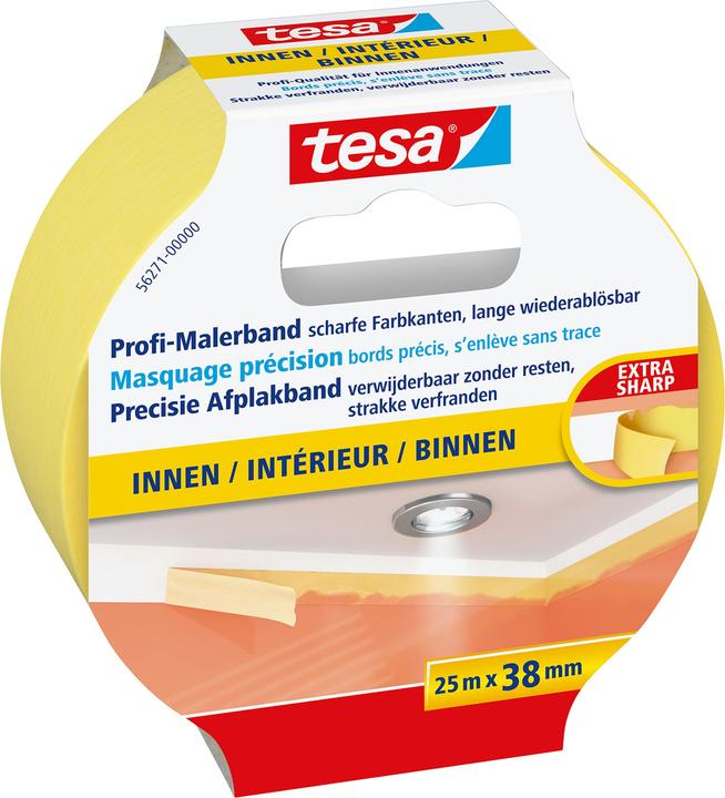 tesa Ruban adhésif de peintre professionnel à l'intérieur (38 mm)