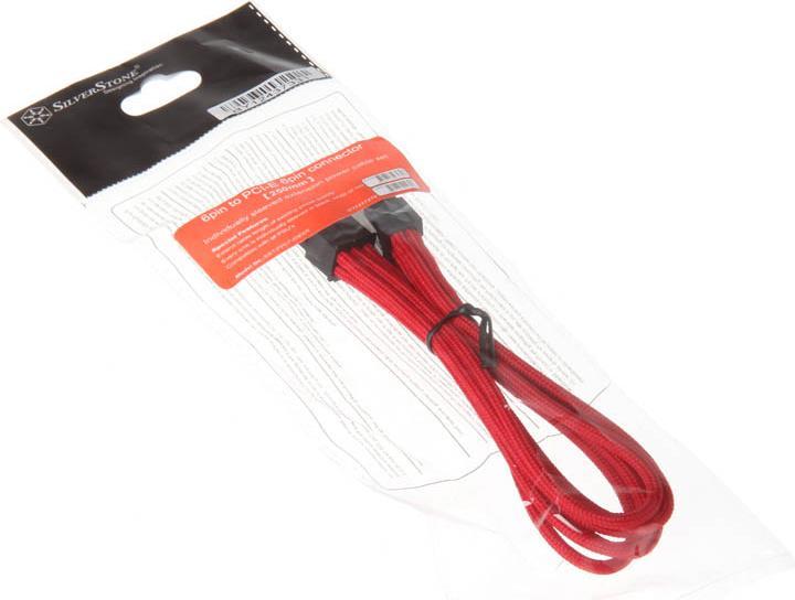 Actual product image Silverstone ATX Extension 6-6(PCI-E)Pin red