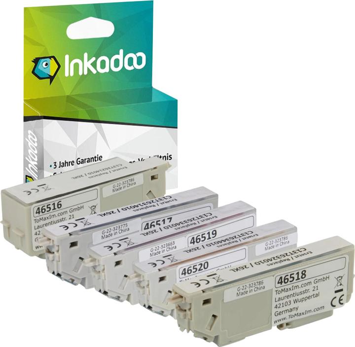Actual product image Inkadoo Compatible with Epson C13T26364010 / 26XL XXL contains 6xBK, 3xC, 3xM, 3xY (M, FC, C, Y)