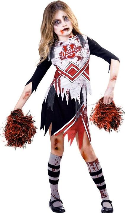 Produktbild Amscan Zombie Red Cheerleader Kinderkostüm (128)