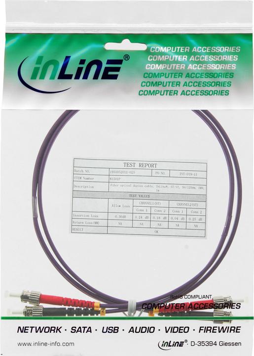 Produktbild InLine Glasfaser-Patchkabel ST (CAT6, 5 m)