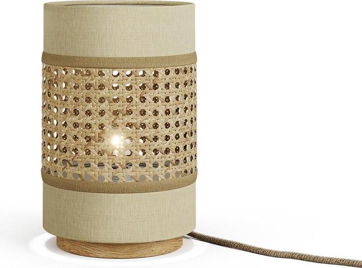 Actual product image Vicco Table lamp Morten, Rattan/cream, 17.5 x 26.5 cm (E27)