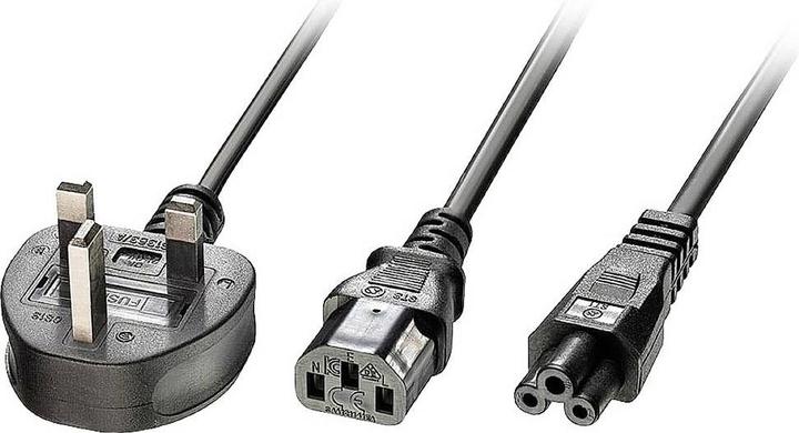 Lindy IEC Netzkabel UK 3 Pin Plug an 1x C13 & 1x (2.50 m)