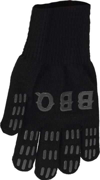 Barbecue glove black (30% cotton, 70% polyester, Silicone coating)