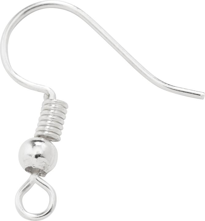 Immagine prodotto VBS Ganci per orecchie XXL con molla, 500 pezzi, placcati in argento, circa 14 x 20 mm (Metallo)