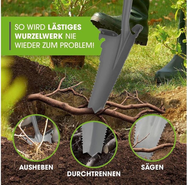 Produktbild SOG EASYmaxx Spaten- & Wurzelsäge - 114 cm, Grau/Rot