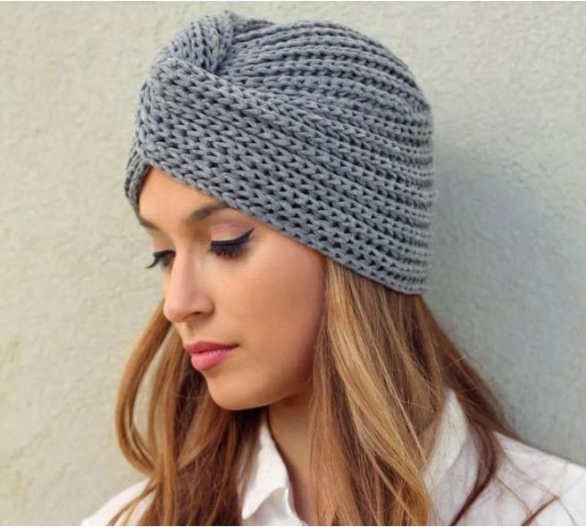 Actual product image MU Style Clair Series Knitted turban hat (One size)