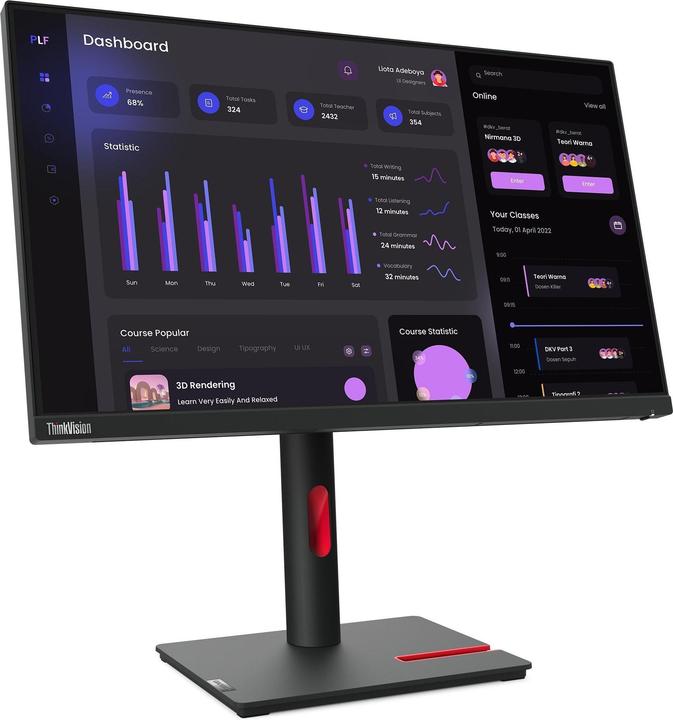 Produktbild Lenovo ThinkVision T24i-30 (1920 x 1080 Pixel, 23.80")