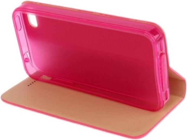 Produktbild König Design Schutzhülle Handytasche (Flip Quer) für Handy Apple iPhone 4 & 4S Neonpink (Apple iPhone 4, LG G4s)
