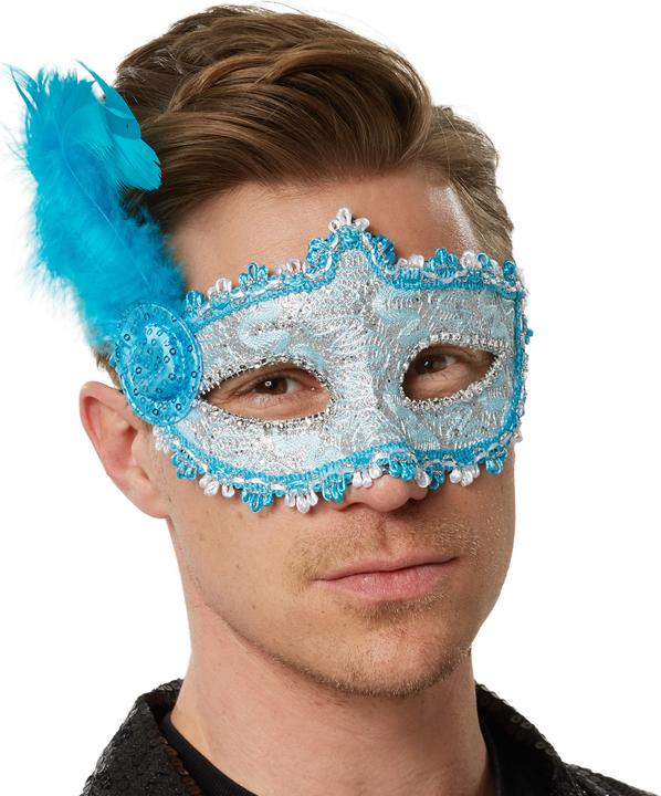 Image du produit tectake Masque vénitien avec une plume sur le côté