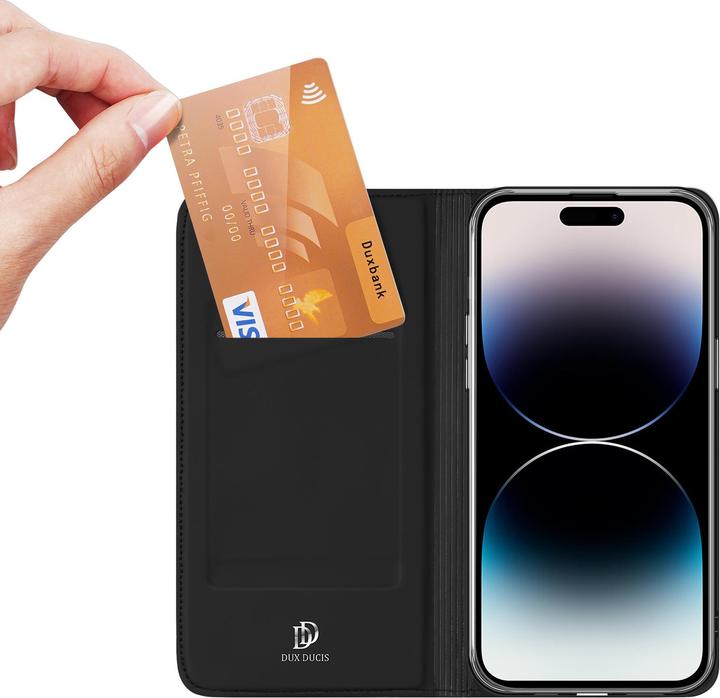 Productafbeelding Dux Ducis Skin Pro Portemonnee Hoesje voor iPhone 15 Pro - Zwart (Apple iPhone 15 Pro)