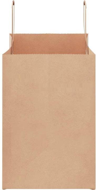 Produktbild VidaXL Kraftpapiertüten 250 Stk. mit Henkel Braun 32x17x25 cm Papiertüte (Geschenktüte, 250 x)
