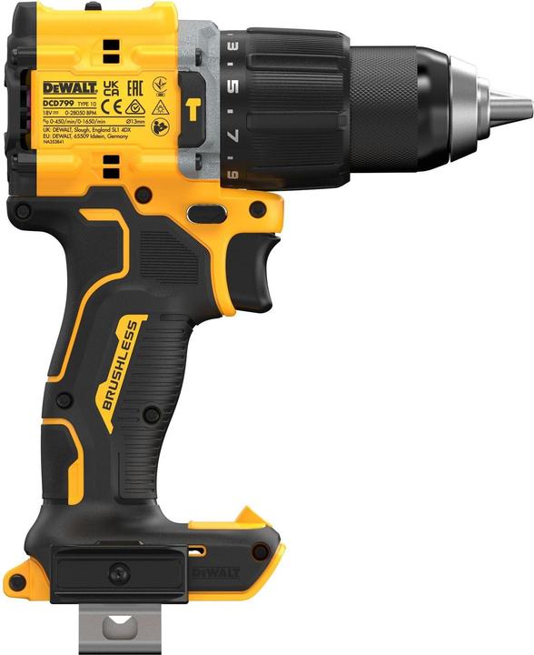 Actual product image DeWalt DCD799NT-XJ 2-Gang-Akku-Schlagbohrschrauber ohne Akku, ohne Ladegerät (Rechargeable battery operated)