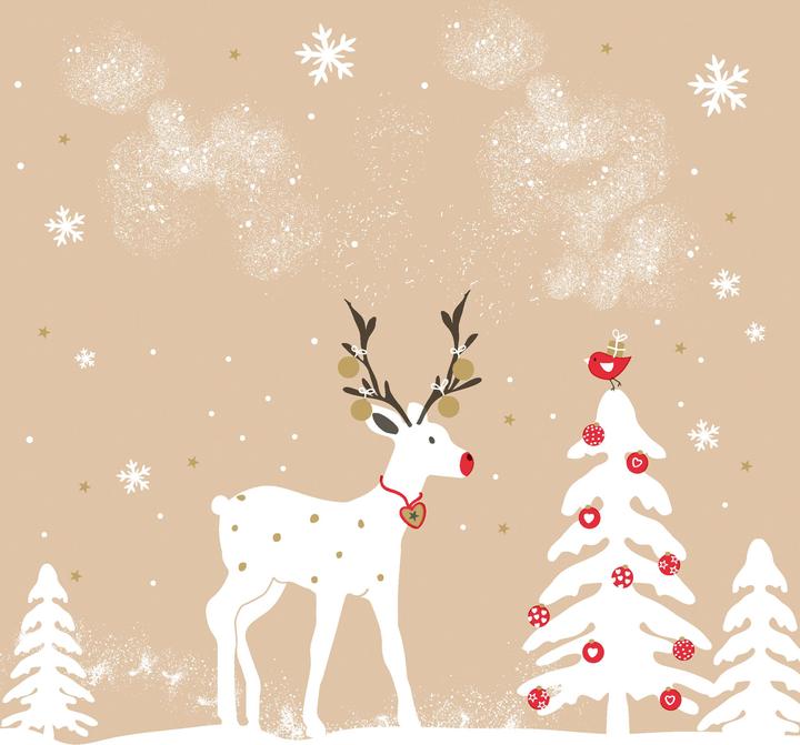 Produktbild Paper + Design Papierschnitt Winterlandschaft (5 x, 33 x 33 cm)