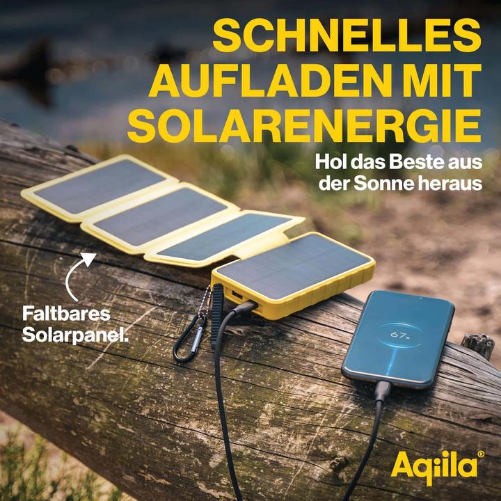Immagine prodotto Aqiila Powerbird BS10 - powerbank solare da 10000 mAh (10000 mAh, 20 W, 37 Wh)