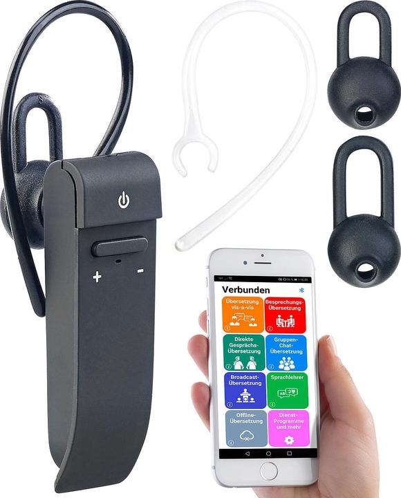 Image du produit Callstel Traducteur live 2en1 et casque mono intra-auriculaire Blu,etooth et App